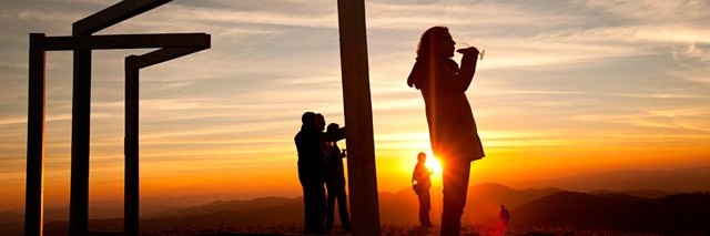 Pôr do sol na Fazenda Catuçaba