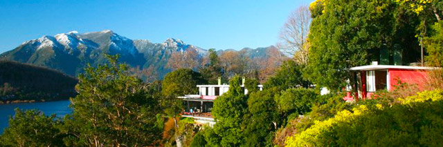 Vista do Hotel Antumalal, em Pucón