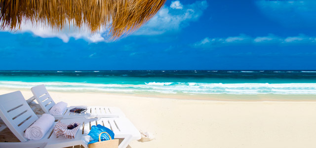 Praia de Punta Cana, para aproveitar o Reveillon