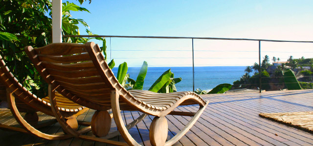 Decoração minimalista e vista mar no Zank Boutique Hotel