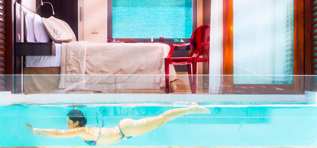 A suite tem piscina própria e uma vista imperdível