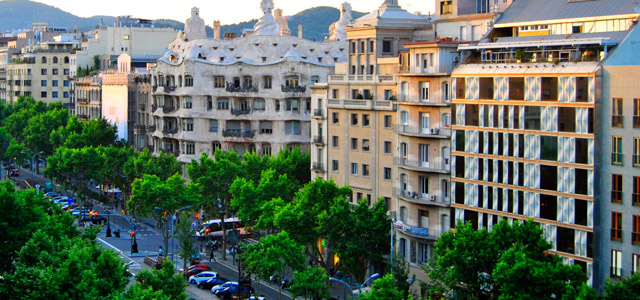 Passeig de Gràcia, na cidade de Barcelona
