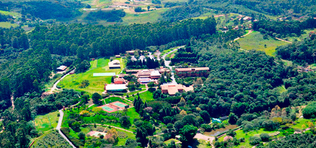 Vista aérea do Hotel Villa Rossa