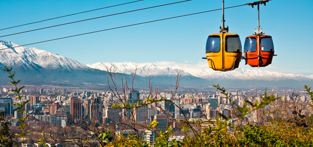 Vista maravilhosa de Santiago
