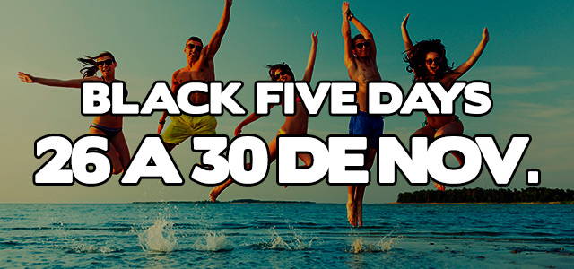 Black Friday Viagens é na Black Five Days do Zarpo!