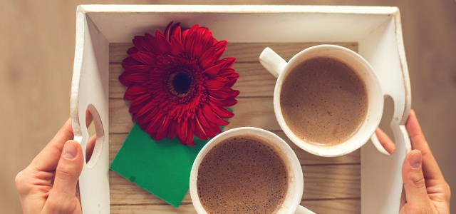 Café com flores