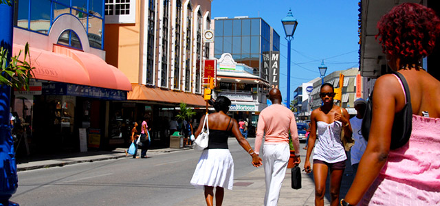 Broad Street para as compras em Barbados