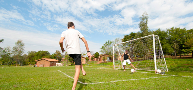 Futebol também é possível praticar no Terra Parque Eco Resort