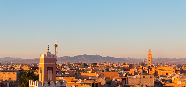 Linda vista de Marrakech