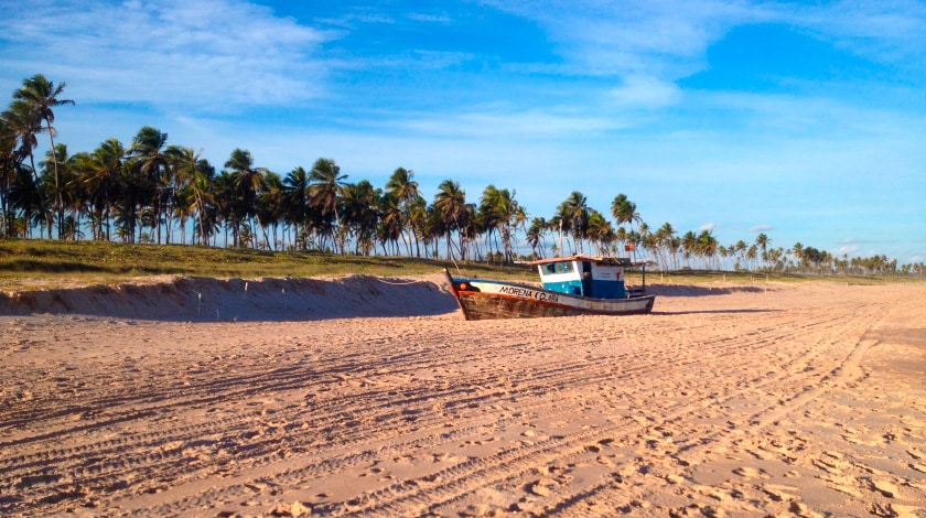 Imagem da praia de Guarajuba