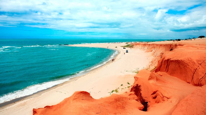 Praia de Canoa Quebrada, em Aracati, Ceará