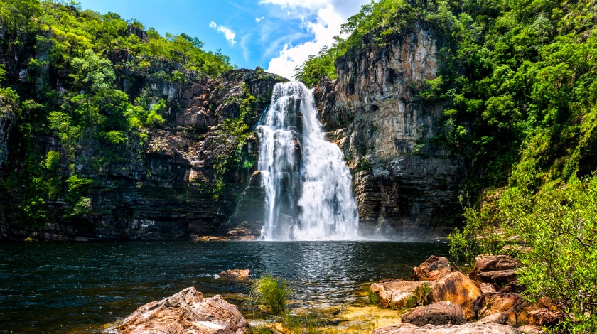 Cachoeira da Chapada dos Veadeiros, em Goiás