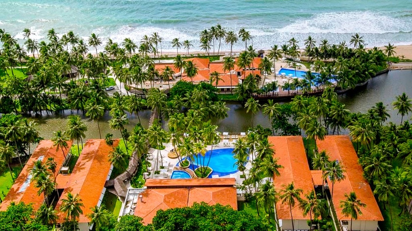 Vista aérea Jatiúca Resort, em Maceió