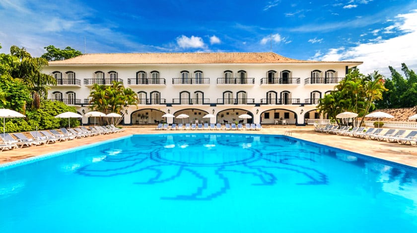 Área da piscina do San Raphael Country Hotel - hotéis fazenda em SP