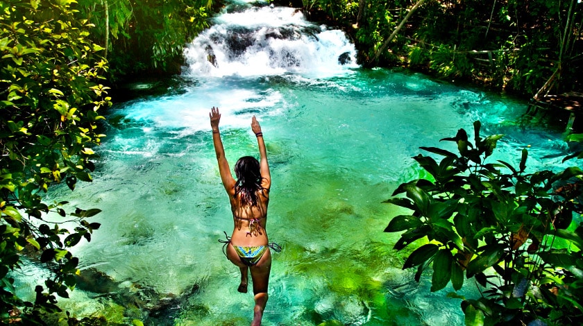 Imagem de uma das cachoeiras de Jalapão, Tocantins.