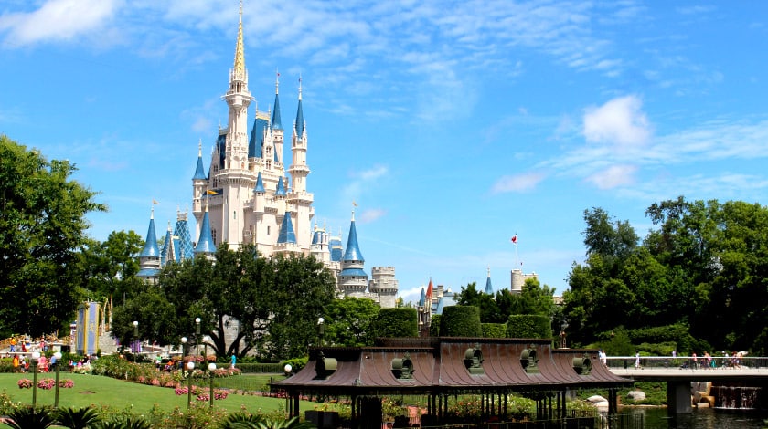 Imagem do castelo da Disney em Orlando.