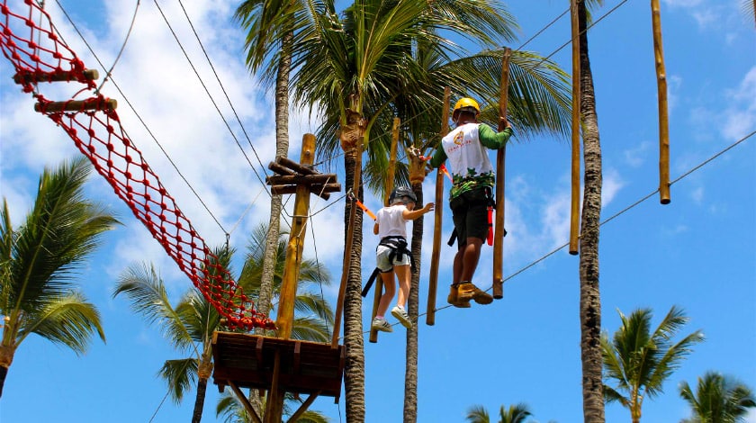 Cana Adventure, circuito com arvorismo e tirolesa do Cana Brava Resort