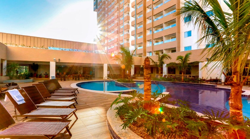 Área da piscina do Enjoy Olímpia Park Resort