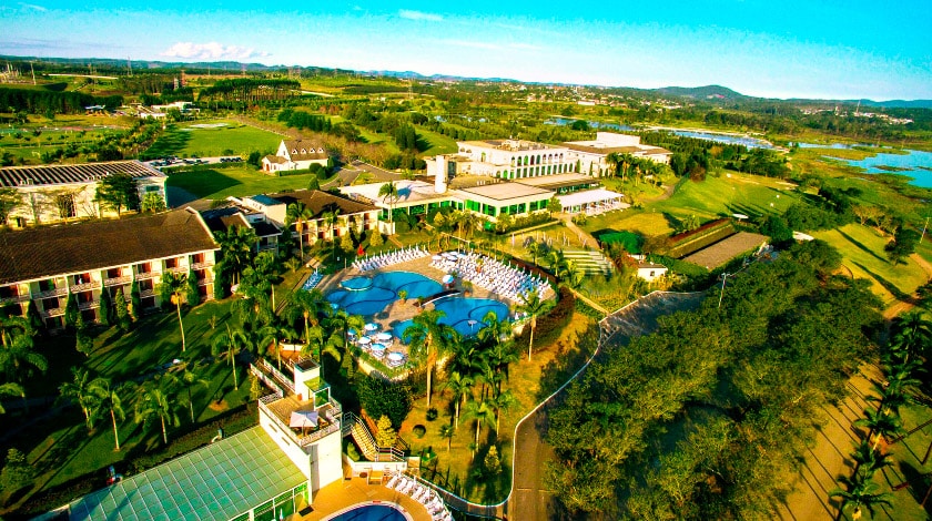 Vista geral do Club Med Lake Paradise, no interior de SP