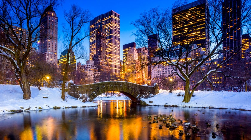 Central Park. Férias de janeiro