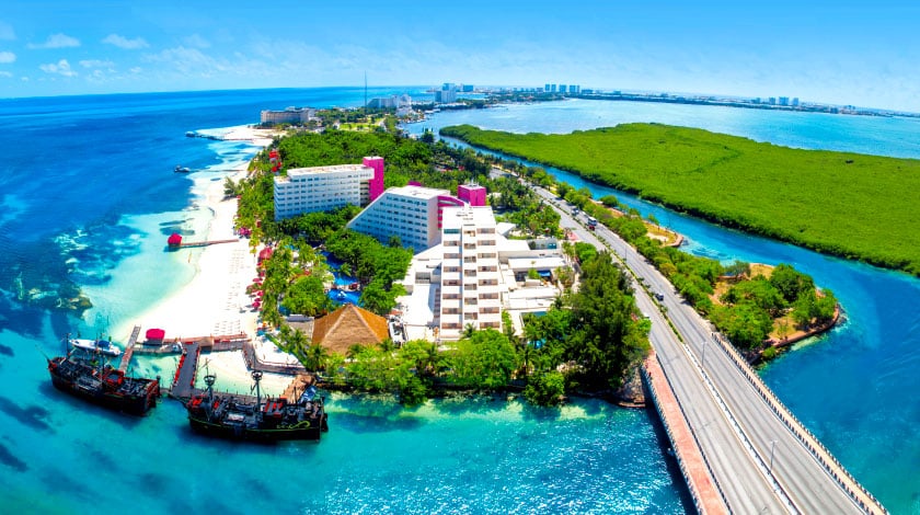 Vista geral do Grand Oasis Palm, em Cancun