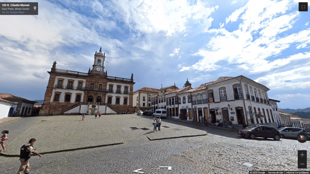 Street View de Ouro Preto, em Minas Gerais