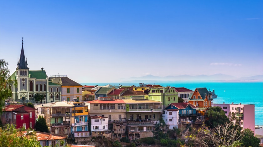 Imagem de Valparaíso, no Chile.