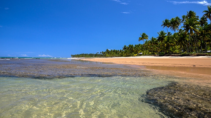 Praia da Península de Maraú, destino no sul da Bahia
