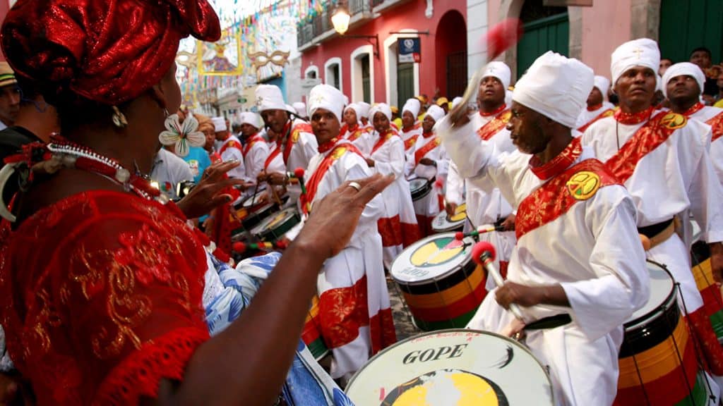 Banda Olodum no Pelourinho, Salvador, Bahia