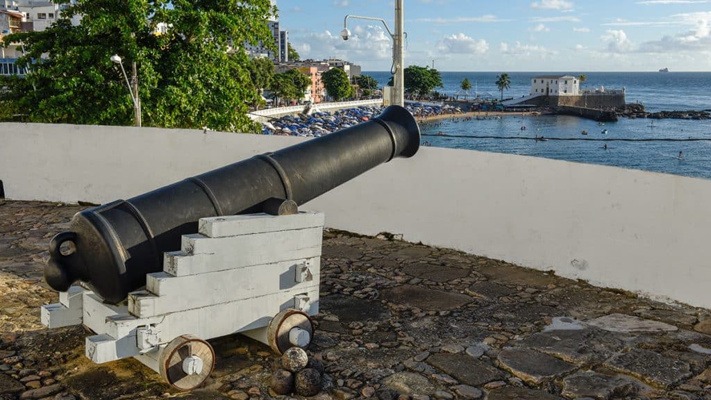Vista do Forte de São Diogo na Barra, Salvador, Bahia