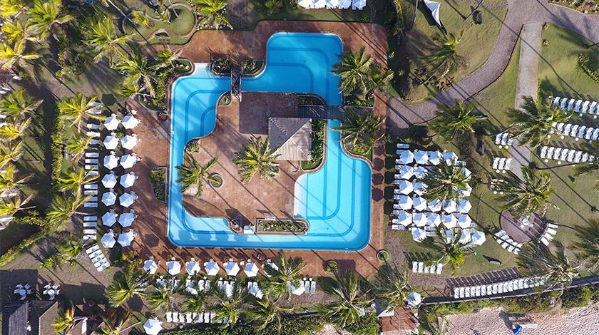 Vista aérea do Catussaba Resort.