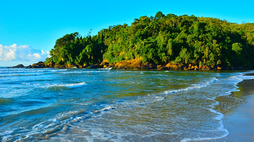 Praia de Caraguatatuba, no litoral norte de SP